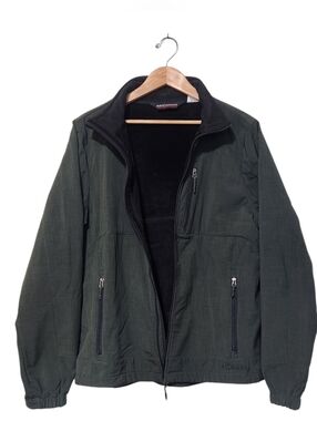 Black Diamond Double Diamond Green Soft Shell Fleece Lined Jacket Large